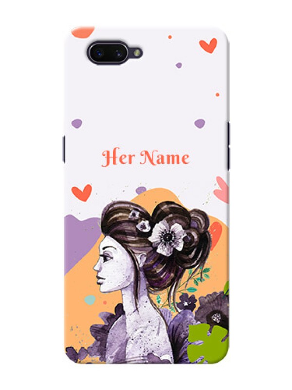 Custom Oppo A3S Custom Mobile Case with Woman And Nature Design