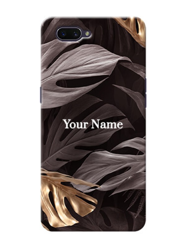 Custom Oppo A3S Mobile Back Covers: Wild Leaves digital paint Design
