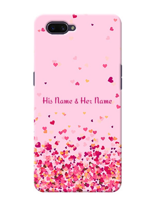 Custom Oppo A3S Phone Back Covers: Floating Hearts Design
