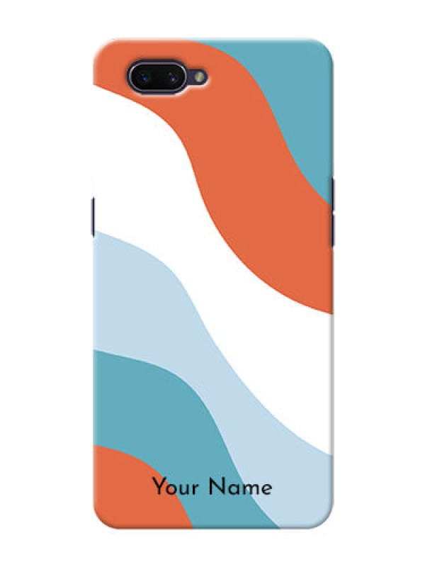 Custom Oppo A3S Mobile Back Covers: coloured Waves Design