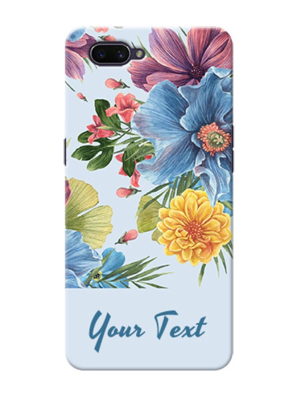 Custom Oppo A3S Custom Phone Cases: Stunning Watercolored Flowers Painting Design