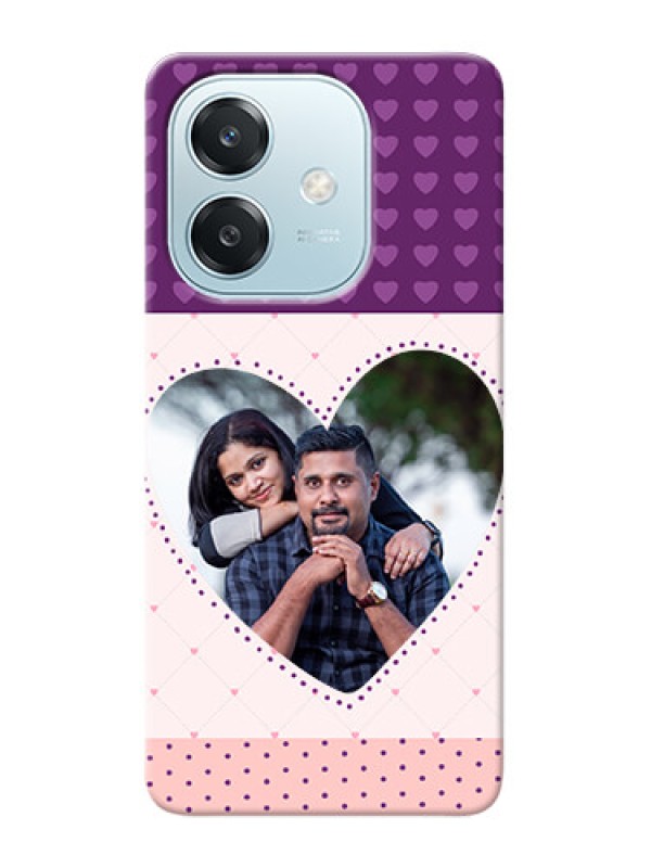 Custom Oppo A3x 5G Mobile Back Covers: Violet Love Dots Design
