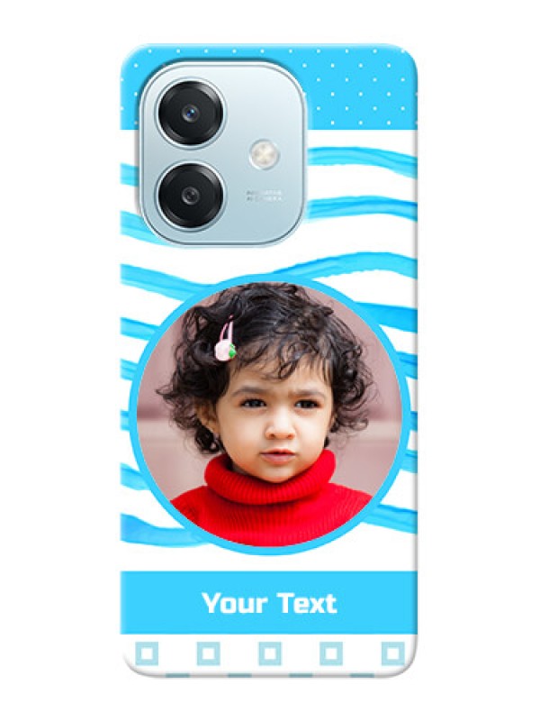 Custom Oppo A3x 5G phone back covers: Simple Blue Case Design