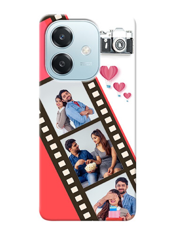 Custom Oppo A3x 5G custom phone covers: 3 Image Holder with Film Reel
