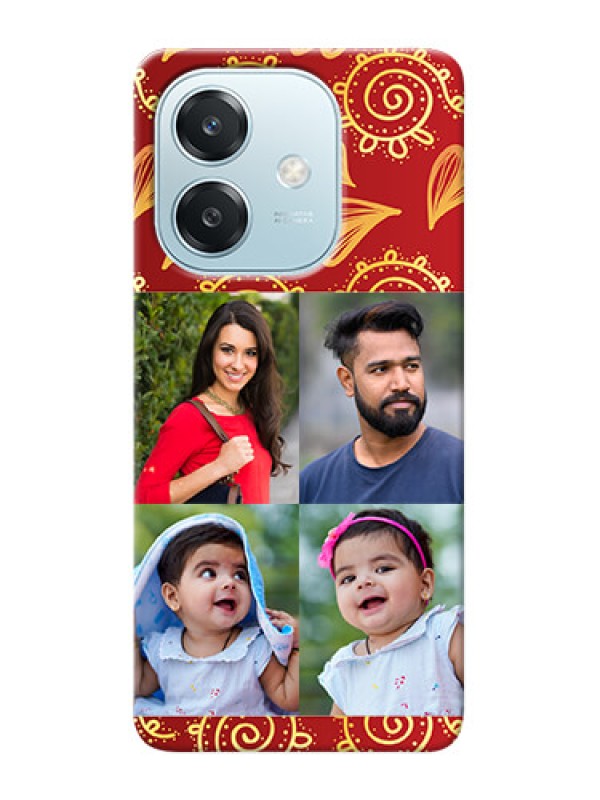 Custom Oppo A3x 5G Mobile Phone Cases: 4 Image Traditional Design