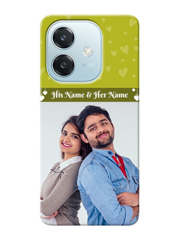 Custom Oppo A3x 5G custom mobile covers: You And Me Heart Design