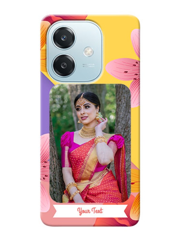 Custom Oppo A3x 5G Mobile Covers: 3 Image With Vintage Floral Design