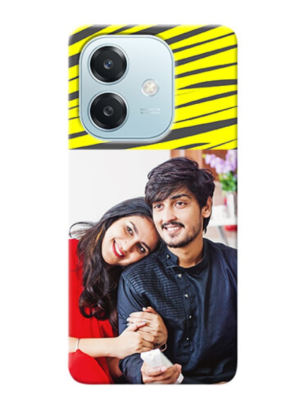 Custom Oppo A3x 5G Personalised mobile covers: Yellow Abstract Design