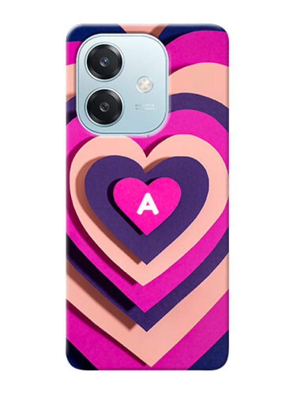 Custom Oppo A3x 5G Custom Mobile Case with Cute Heart Pattern Design