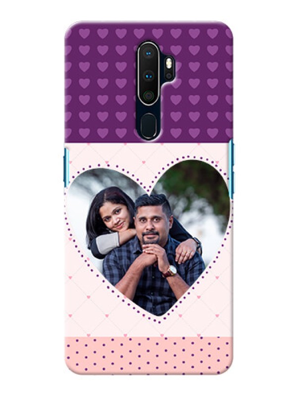 Custom Oppo A5 2020 Mobile Back Covers: Violet Love Dots Design