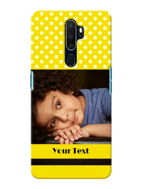 Custom Oppo A5 2020 Custom Mobile Covers: Bright Yellow Case Design