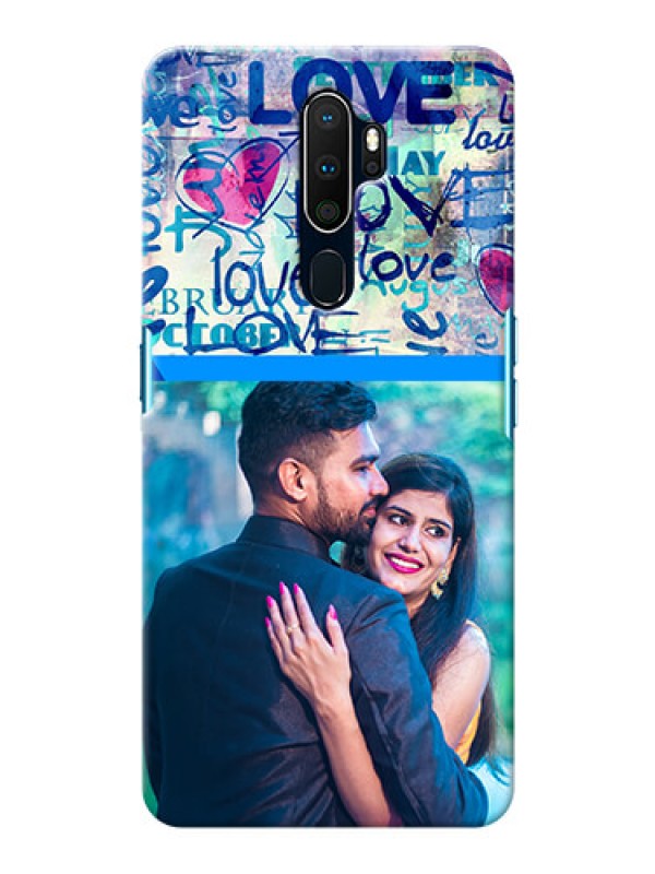 Custom Oppo A5 2020 Mobile Covers Online: Colorful Love Design