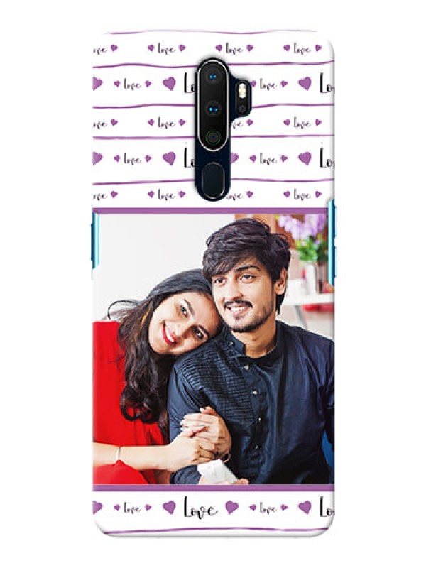Custom Oppo A5 2020 Mobile Back Covers: Couples Heart Design