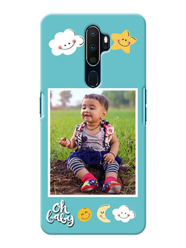 Custom Oppo A5 2020 Personalised Phone Cases: Smiley Kids Stars Design