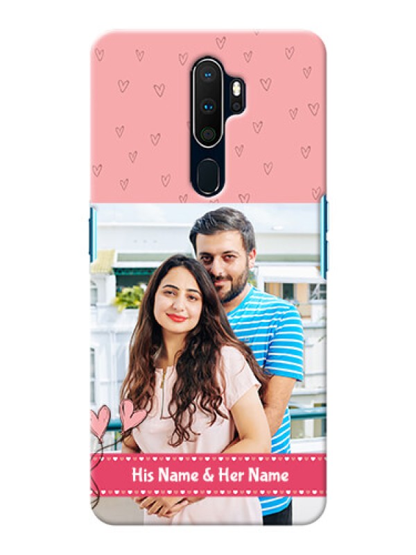 Custom Oppo A5 2020 phone back covers: Love Design Peach Color