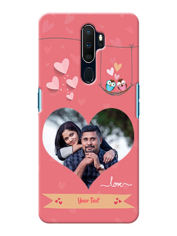 Custom Oppo A5 2020 custom phone covers: Peach Color Love Design 