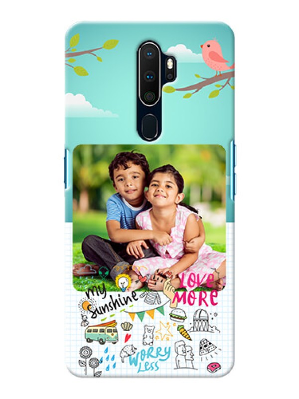 Custom Oppo A5 2020 phone cases online: Doodle love Design