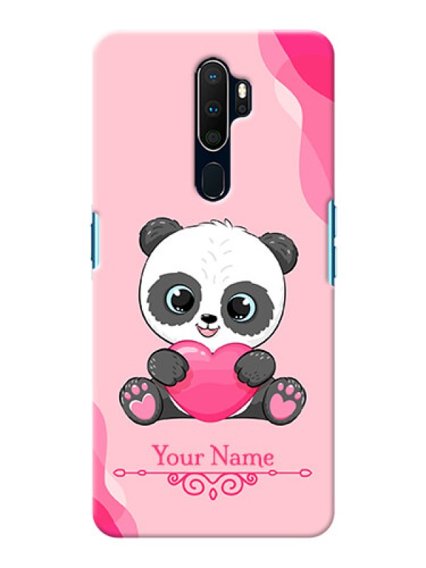 Custom Oppo A5 2020 Mobile Back Covers: Cute Panda Design