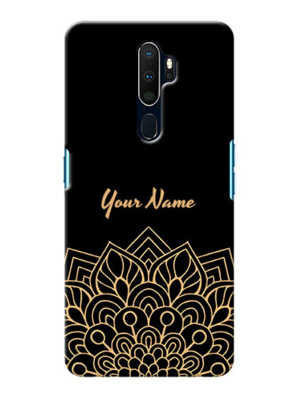 Custom Oppo A5 2020 Back Covers: Golden mandala Design