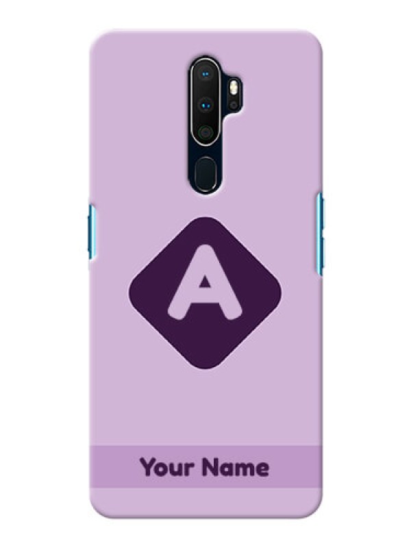 Custom Oppo A5 2020 Custom Mobile Case with Custom Letter in curved badge Design