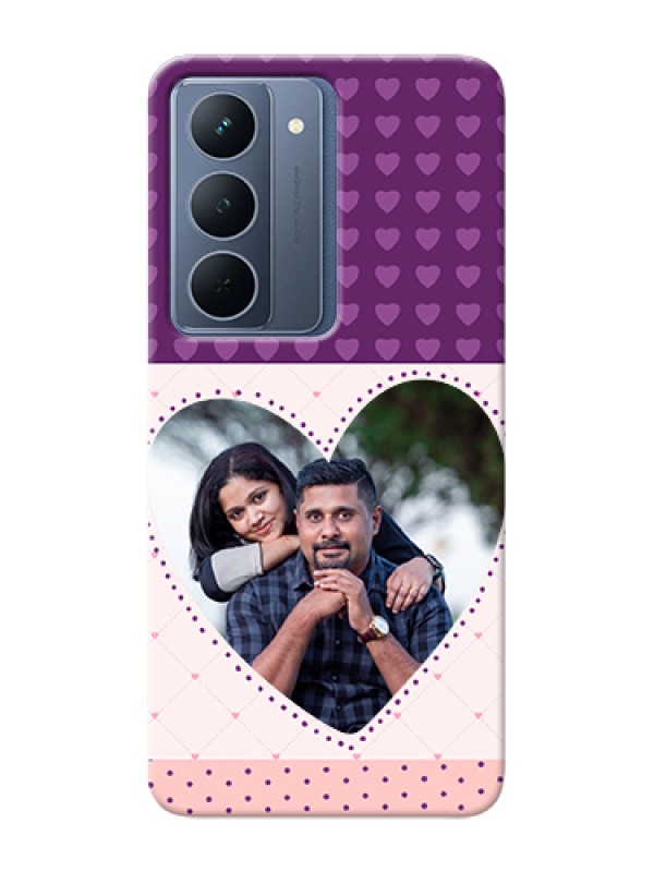 Custom Oppo A5 5G Custom Hard Phone Case - Violet Love Dots Design