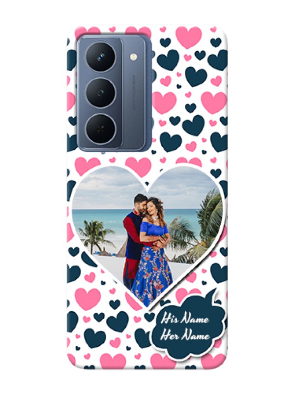 Custom Oppo A5 5G Custom Hard Phone Case - Pink & Blue Heart Design