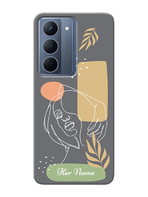 Custom Oppo A5 5G Custom Hard Phone Case - Gazing Woman Line Art Design