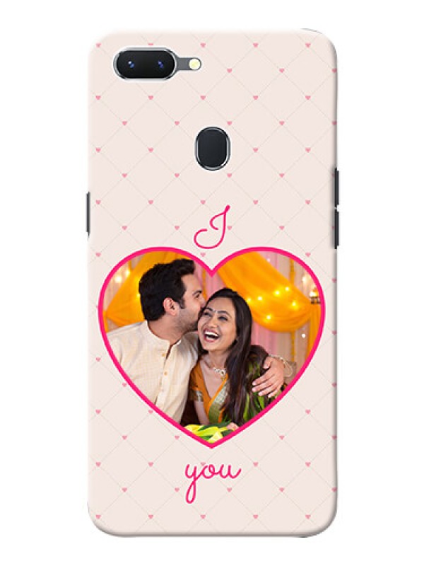 Custom Oppo A5 Personalized Mobile Covers: Heart Shape Design