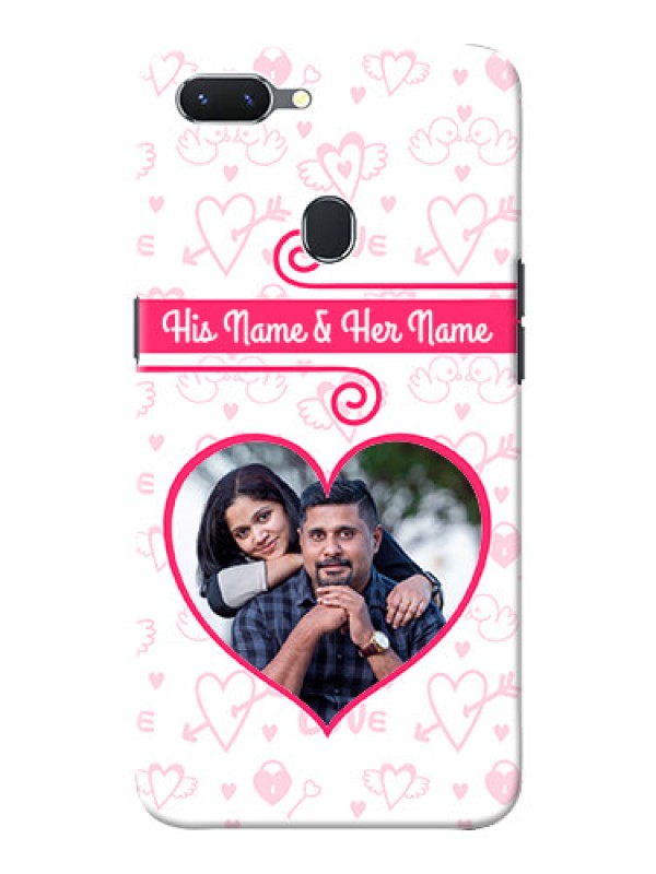 Custom Oppo A5 Personalized Phone Cases: Heart Shape Love Design