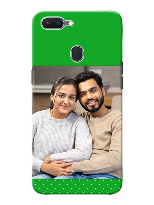 Custom Oppo A5 Personalised mobile covers: Green Pattern Design