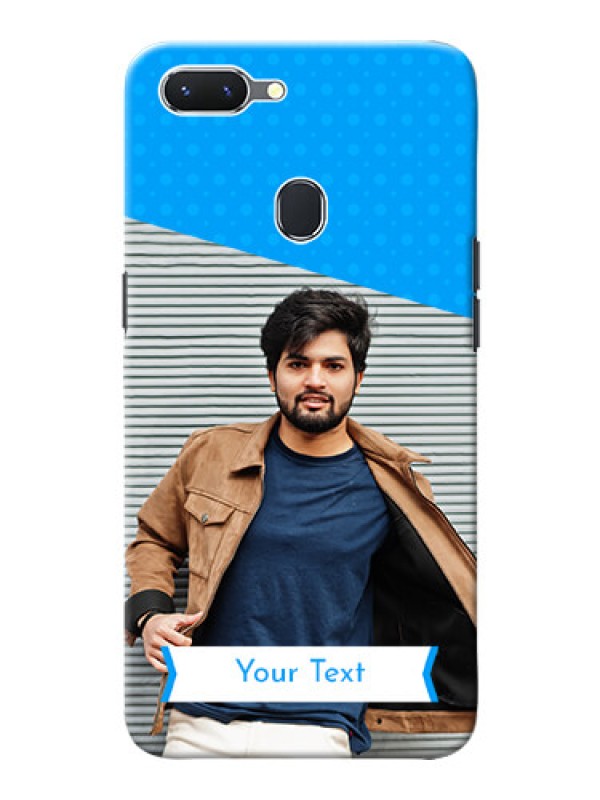 Custom Oppo A5 Personalized Mobile Covers: Simple Blue Color Design