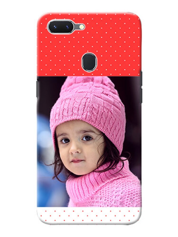 Custom Oppo A5 personalised phone covers: Red Pattern Design