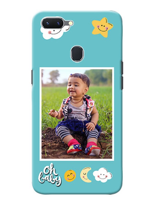 Custom Oppo A5 Personalised Phone Cases: Smiley Kids Stars Design