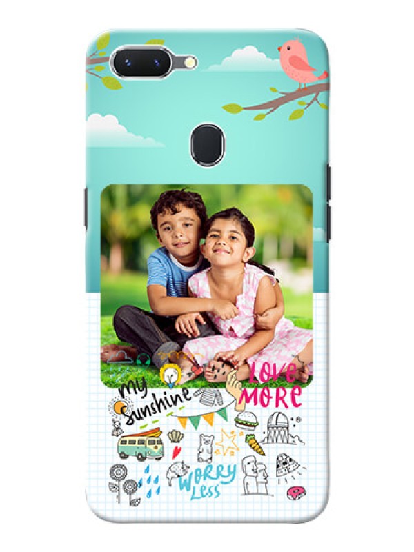 Custom Oppo A5 phone cases online: Doodle love Design