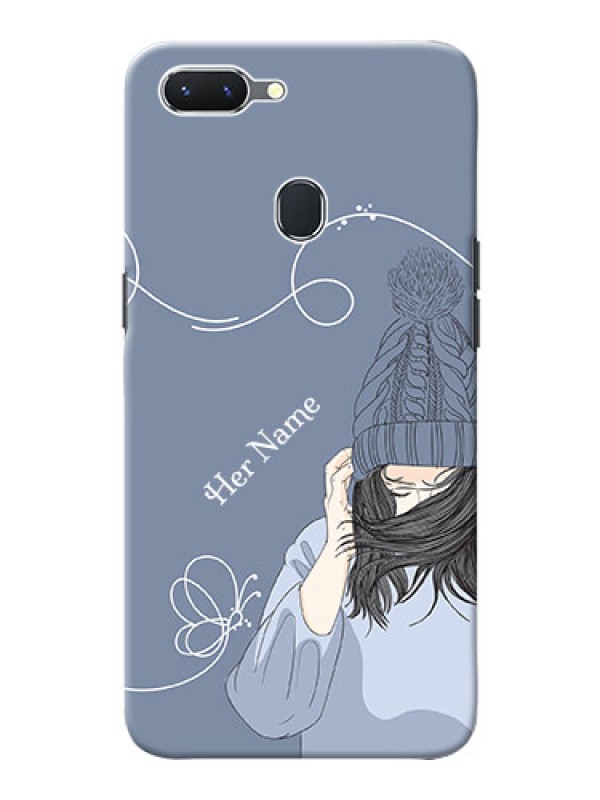 Custom Oppo A5 Custom Mobile Case with Girl in winter outfit Design