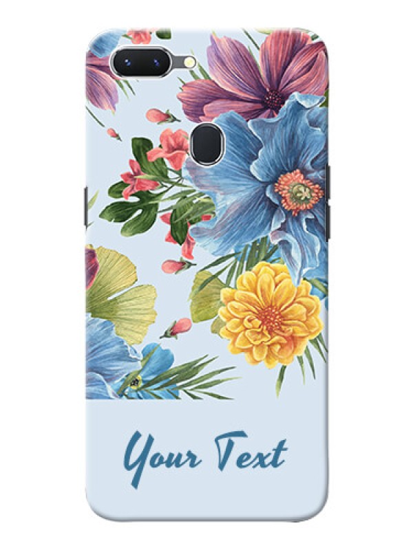 Custom Oppo A5 Custom Phone Cases: Stunning Watercolored Flowers Painting Design