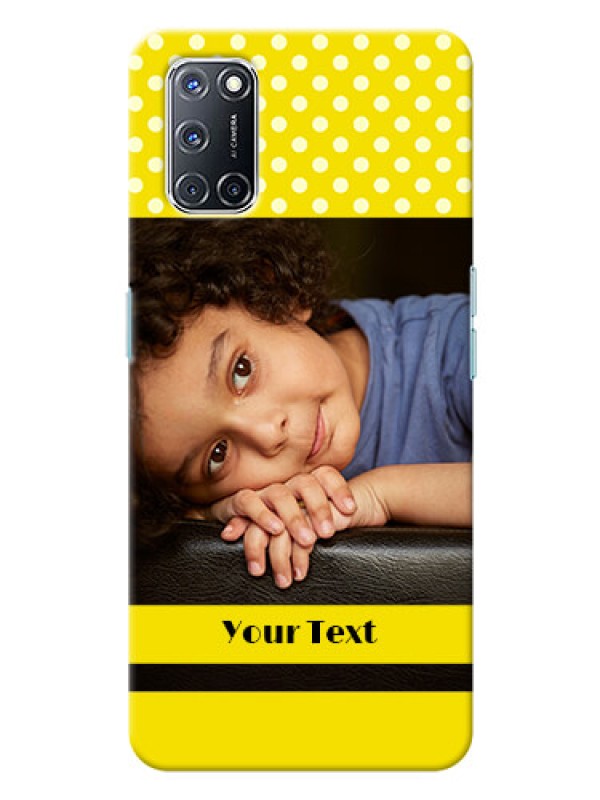 Custom Oppo A52 Custom Mobile Covers: Bright Yellow Case Design