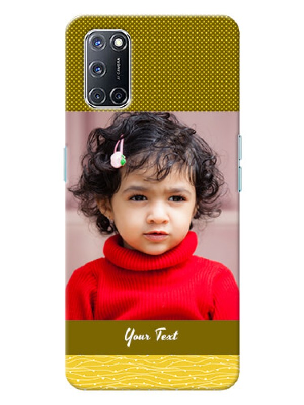 Custom Oppo A52 custom mobile back covers: Simple Green Color Design