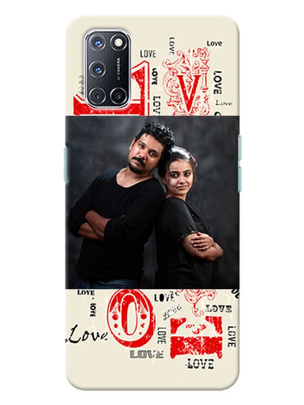 Custom Oppo A52 mobile cases online: Trendy Love Design Case