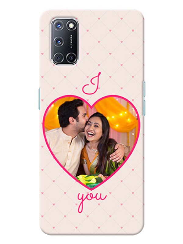 Custom Oppo A52 Personalized Mobile Covers: Heart Shape Design