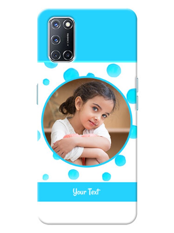 Custom Oppo A52 Custom Phone Covers: Blue Bubbles Pattern Design