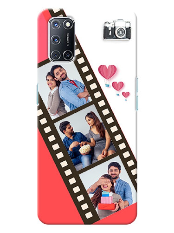 Custom Oppo A52 custom phone covers: 3 Image Holder with Film Reel