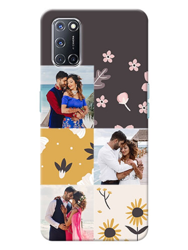 Custom Oppo A52 phone cases online: 3 Images with Floral Design