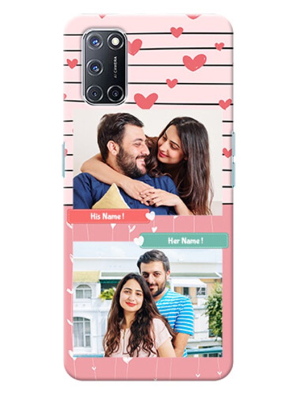 Custom Oppo A52 custom mobile covers: Photo with Heart Design