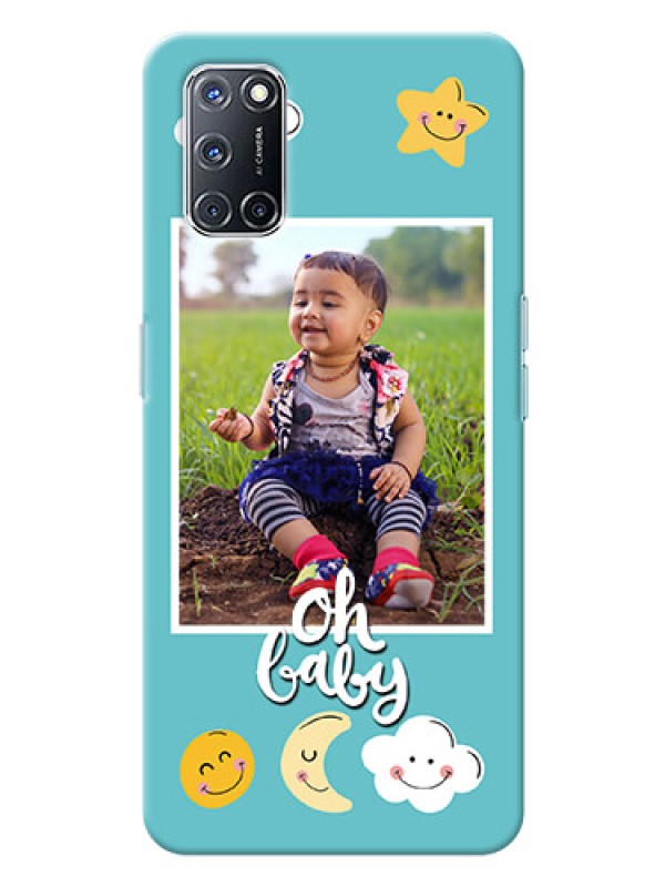 Custom Oppo A52 Personalised Phone Cases: Smiley Kids Stars Design