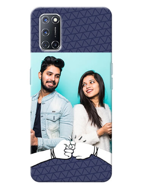 Custom Oppo A52 Mobile Covers Online with Best Friends Design  