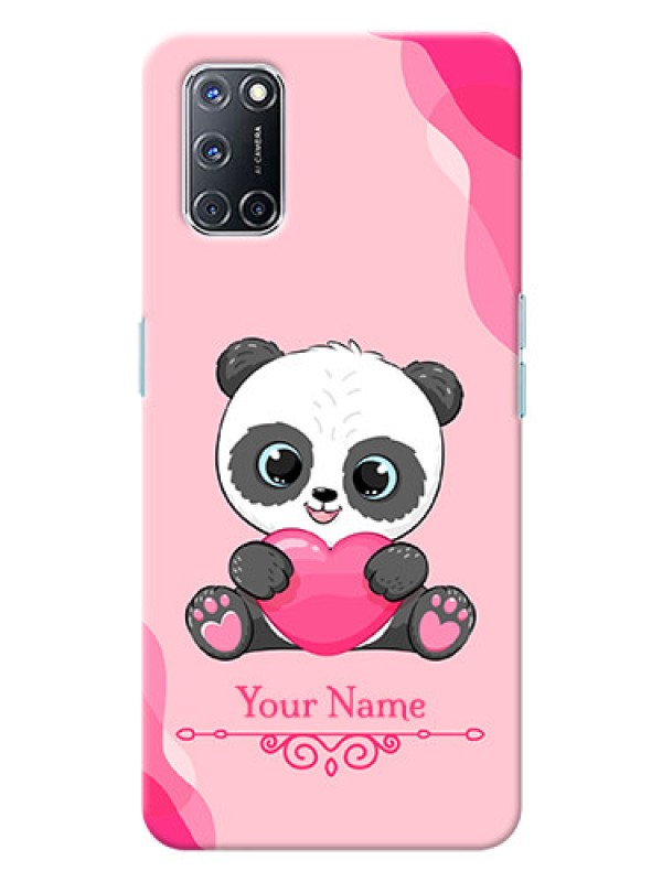 Custom Oppo A52 Mobile Back Covers: Cute Panda Design