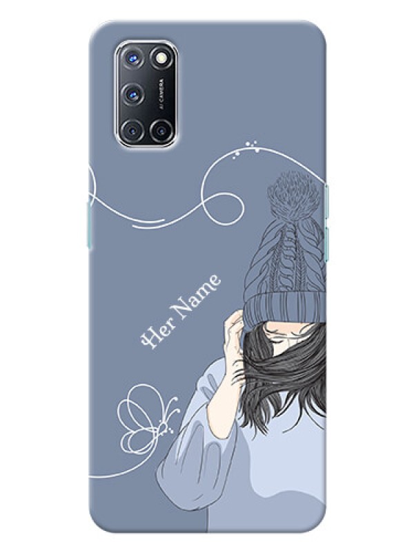 Custom Oppo A52 Custom Mobile Case with Girl in winter outfit Design