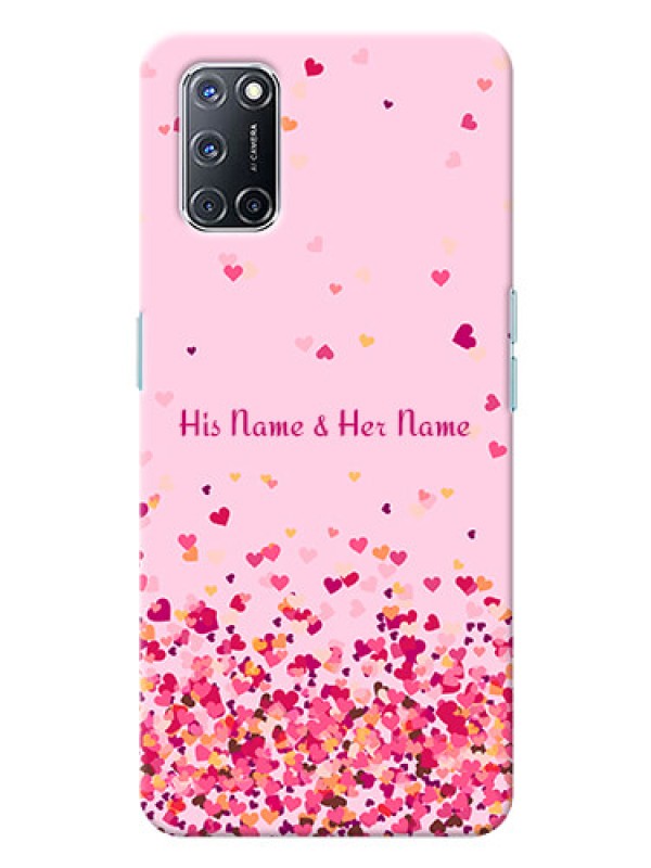 Custom Oppo A52 Phone Back Covers: Floating Hearts Design