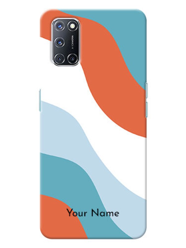 Custom Oppo A52 Mobile Back Covers: coloured Waves Design